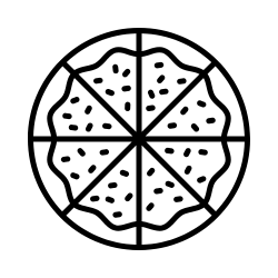 pizza gullvåg vector