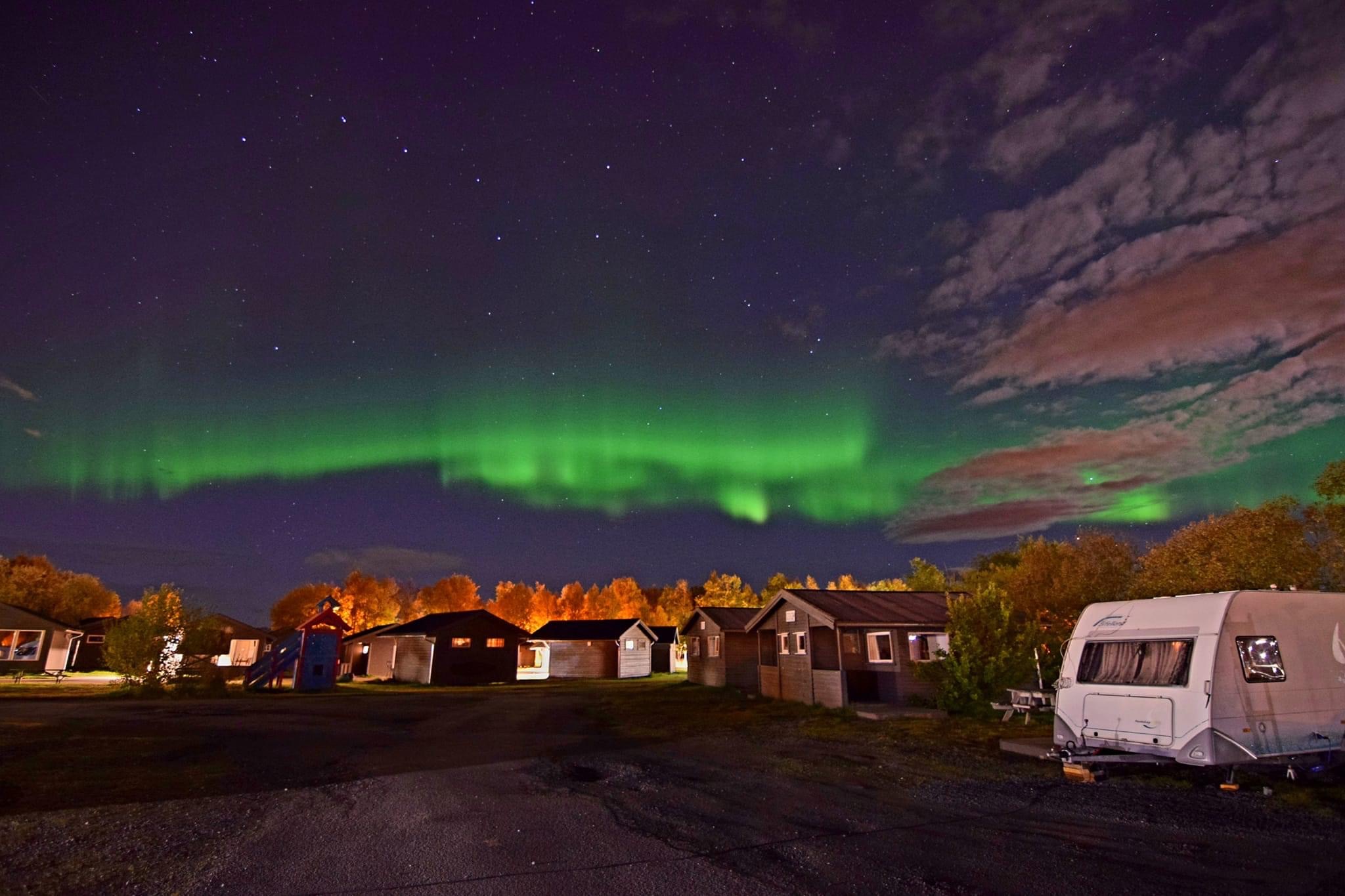 Saltstraumen Camping bobil og nordlys