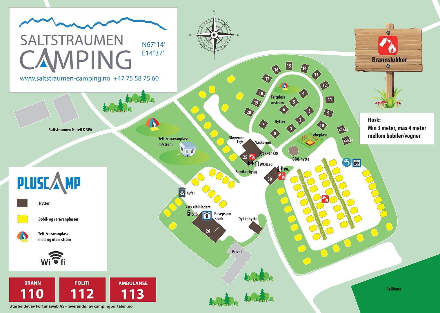 Saltstraumen Camping Oversiktskart