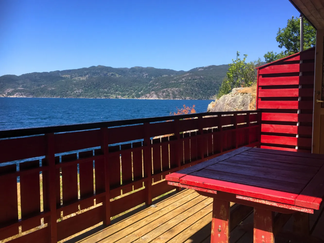 Kyrping Camping - Terrasse med utsikt