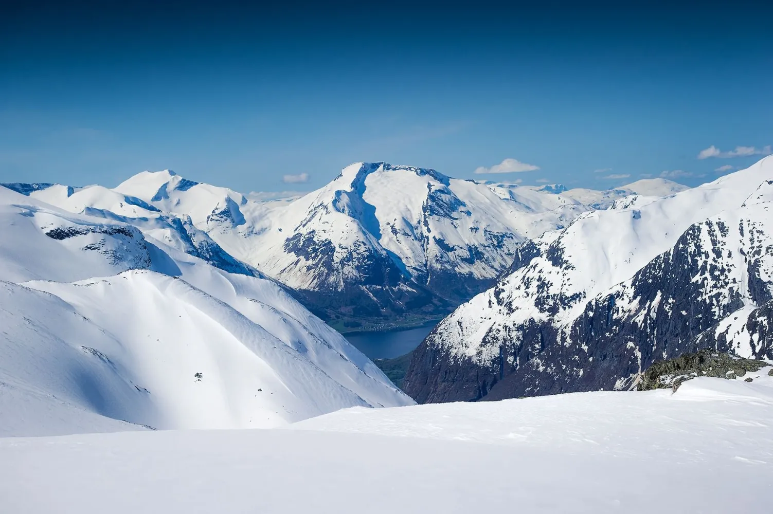 Utsikt fra Stryn Sommerskisenter